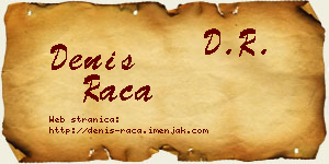 Denis Raca vizit kartica